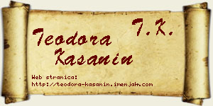 Teodora Kašanin vizit kartica